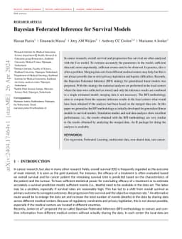 Bayesian Federated Inference for Survival Models