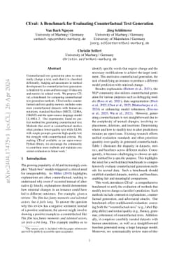 CEval: A Benchmark for Evaluating Counterfactual Text Generation