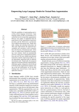 Empowering Large Language Models for Textual Data Augmentation