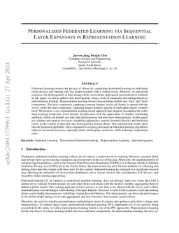 Personalized Federated Learning via Sequential Layer Expansion in
  Representation Learning