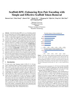 Scaffold-BPE: Enhancing Byte Pair Encoding with Simple and Effective
  Scaffold Token Removal