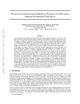 Testing and Understanding Erroneous Planning in LLM Agents through
  Synthesized User Inputs