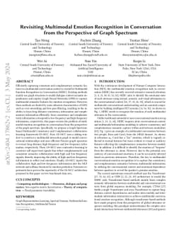 Revisiting Multimodal Emotion Recognition in Conversation from the
  Perspective of Graph Spectrum