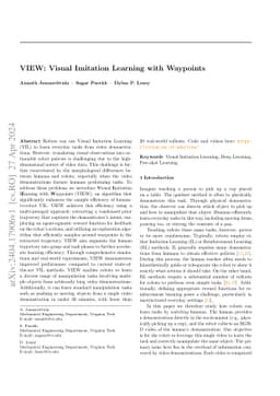 VIEW: Visual Imitation Learning with Waypoints
