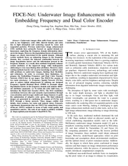 FDCE-Net: Underwater Image Enhancement with Embedding Frequency and Dual
  Color Encoder