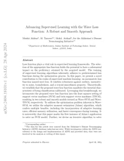 Advancing Supervised Learning with the Wave Loss Function: A Robust and
  Smooth Approach