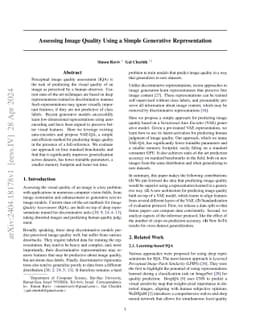Assessing Image Quality Using a Simple Generative Representation