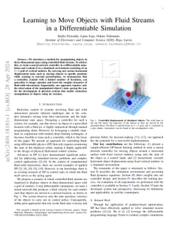 Learning to Move Objects with Fluid Streams in a Differentiable
  Simulation