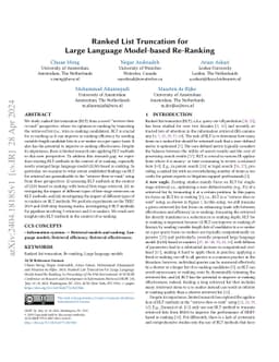 Ranked List Truncation for Large Language Model-based Re-Ranking