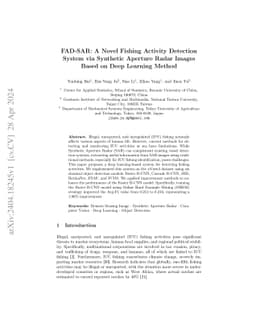 FAD-SAR: A Novel Fishing Activity Detection System via Synthetic
  Aperture Radar Images Based on Deep Learning Method