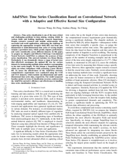 AdaFSNet: Time Series Classification Based on Convolutional Network with
  a Adaptive and Effective Kernel Size Configuration