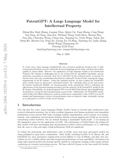 PatentGPT: A Large Language Model for Intellectual Property