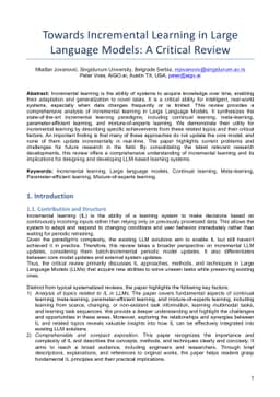 Towards Incremental Learning in Large Language Models: A Critical Review