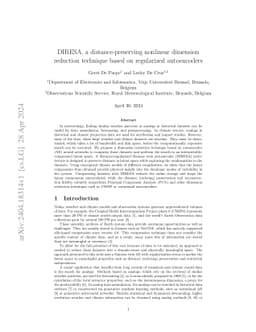 DIRESA, a distance-preserving nonlinear dimension reduction technique based on regularized autoencoders