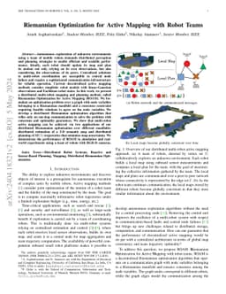 Riemannian Optimization for Active Mapping with Robot Teams