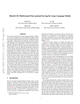 BlockLLM: Multi-tenant Finer-grained Serving for Large Language Models