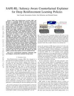 SAFE-RL: Saliency-Aware Counterfactual Explainer for Deep Reinforcement
  Learning Policies