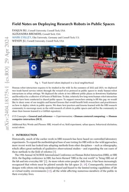 Field Notes on Deploying Research Robots in Public Spaces