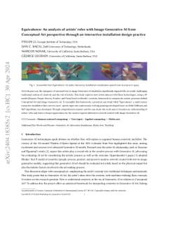 Equivalence: An analysis of artists' roles with Image Generative AI from
  Conceptual Art perspective through an interactive installation design
  practice