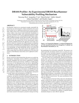 DRAM-Profiler: An Experimental DRAM RowHammer Vulnerability Profiling
  Mechanism