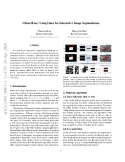 Clicks2Line: Using Lines for Interactive Image Segmentation