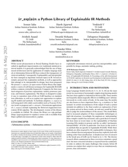 ir_explain: a Python Library of Explainable IR Methods