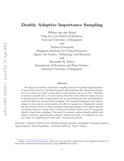 Doubly Adaptive Importance Sampling