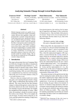 Analyzing Semantic Change through Lexical Replacements