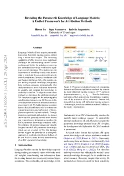 Revealing the Parametric Knowledge of Language Models: A Unified
  Framework for Attribution Methods