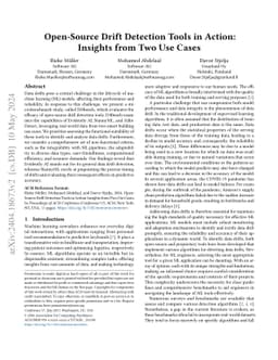 Open-Source Drift Detection Tools in Action: Insights from Two Use Cases