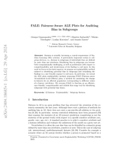 FALE: Fairness-Aware ALE Plots for Auditing Bias in Subgroups
