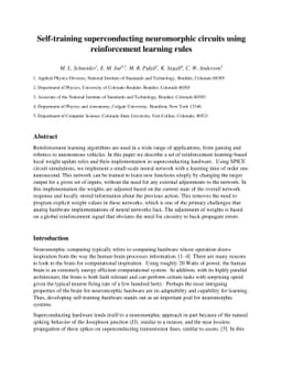 Self-training superconducting neuromorphic circuits using reinforcement
  learning rules