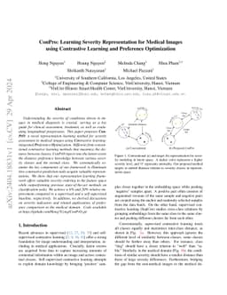 ConPro: Learning Severity Representation for Medical Images using
  Contrastive Learning and Preference Optimization
