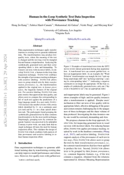 Human-in-the-Loop Synthetic Text Data Inspection with Provenance
  Tracking