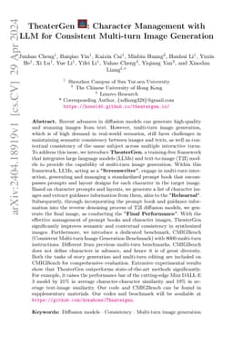 TheaterGen: Character Management with LLM for Consistent Multi-turn
  Image Generation