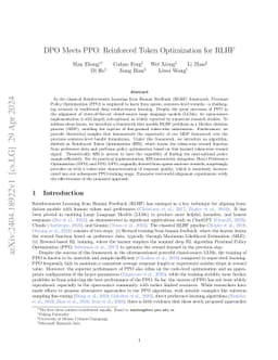 DPO Meets PPO: Reinforced Token Optimization for RLHF