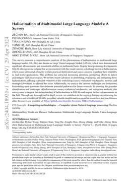 Hallucination of Multimodal Large Language Models: A Survey