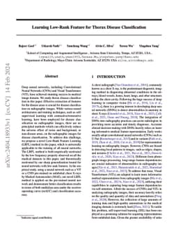Learning Low-Rank Feature for Thorax Disease Classification