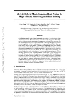 MeGA: Hybrid Mesh-Gaussian Head Avatar for High-Fidelity Rendering and
  Head Editing