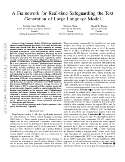 A Framework for Real-time Safeguarding the Text Generation of Large
  Language Model