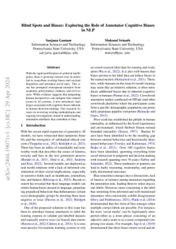Blind Spots and Biases: Exploring the Role of Annotator Cognitive Biases
  in NLP