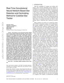 Real-Time Convolutional Neural Network-Based Star Detection and Centroiding Method for CubeSat Star Tracker