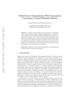 Multi-Source Encapsulation With Guaranteed Convergence Using Minimalist
  Robots