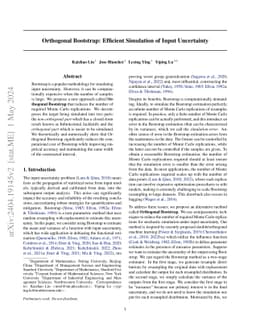 Orthogonal Bootstrap: Efficient Simulation of Input Uncertainty