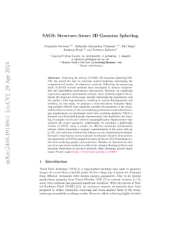 SAGS: Structure-Aware 3D Gaussian Splatting