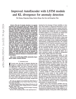Improved AutoEncoder with LSTM module and KL divergence