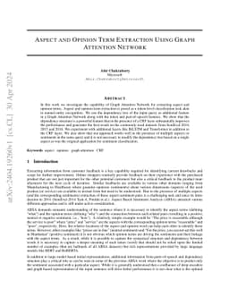 Aspect and Opinion Term Extraction Using Graph Attention Network