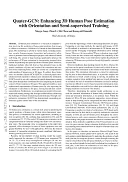 Quater-GCN: Enhancing 3D Human Pose Estimation with Orientation and
  Semi-supervised Training