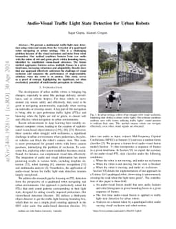 Audio-Visual Traffic Light State Detection for Urban Robots