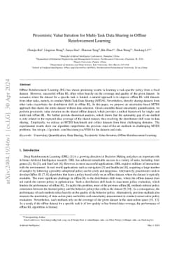Pessimistic Value Iteration for Multi-Task Data Sharing in Offline
  Reinforcement Learning